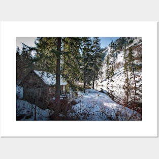 Cabin On The Banks Of The Wenatchee River Posters and Art